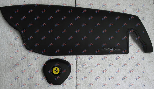 Ferrari 458 Italia & Spider Airbag Steering Wheel and Passenger Cover, Black, OEM