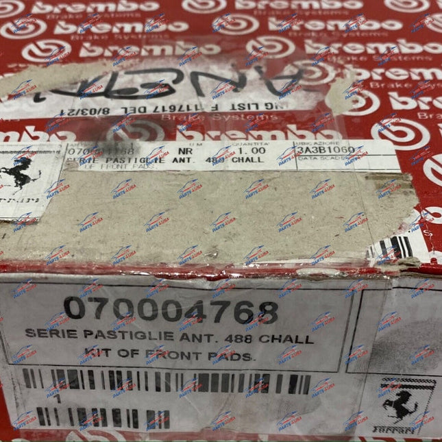 Ferrari 488 Challenge Front Pads Kit, Brand New, OEM, Part Number: 70004768