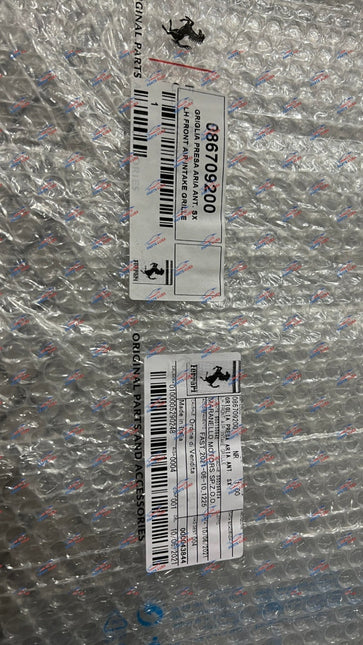 Ferrari 488 Front Bumper Grill Mesh, Left and Right, OEM, Part Number: 86709100, 86709200