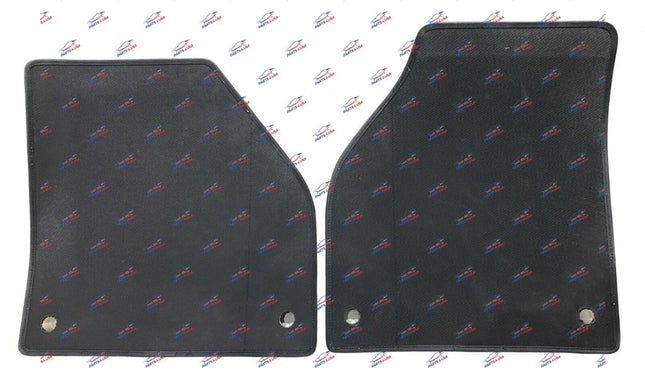 Ferrari 488 GTB Floor Mats, Black with Yellow Stitching, Left and Right, OEM