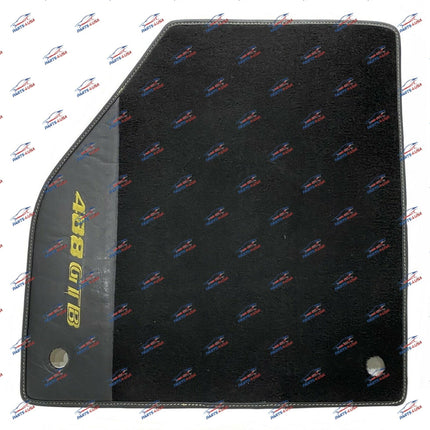 Ferrari 488 GTB Floor Mats, Black with Yellow Stitching, Left and Right, OEM