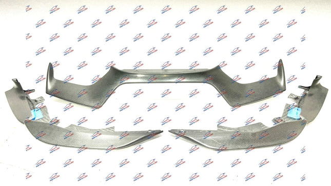 Ferrari 488 Pista Front Lip Complete, 3 Pieces, Carbon Fiber, OEM, Part Numbers: 824298/824301/824297