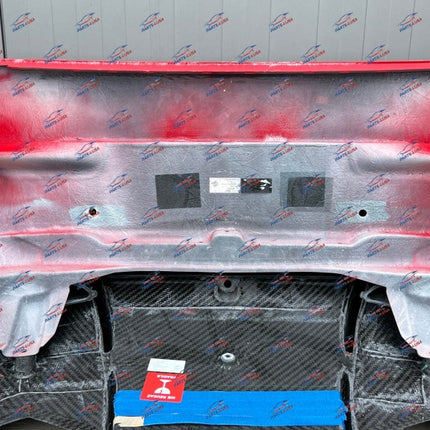 Ferrari 812 Competizione Rear Bumper with Diffuser, Carbon Fiber, Red, OEM, Part Number: 985851642