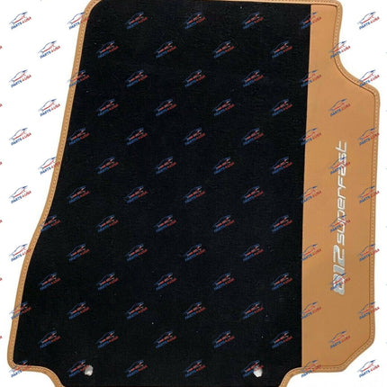 Ferrari 812 Superfast Floor Mat, Black with Camel, OEM Part