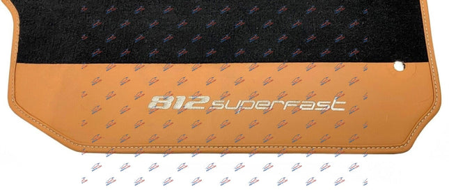 Ferrari 812 Superfast Floor Mat, Black with Camel, OEM Part