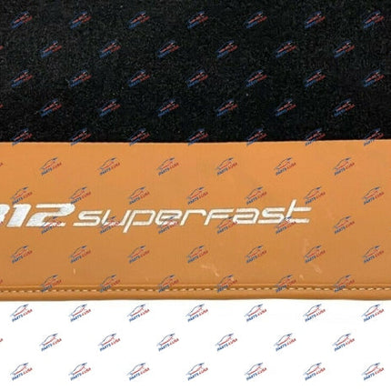Ferrari 812 Superfast Floor Mat, Black with Camel, OEM Part
