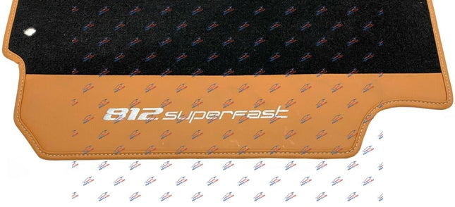 Ferrari 812 Superfast Floor Mat, Black with Camel, OEM Part