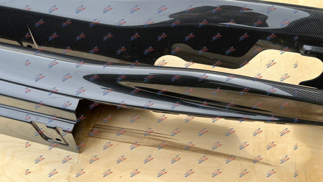 Ferrari 812 Superfast GTS Side Skirt Cover Outer Sill, Left and Right, Carbon Fiber, OEM, Part Numbers: 89130300/89130200