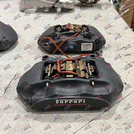 Ferrari California Brake Set, Calipers & Pads, Set of 4, Gray, OEM