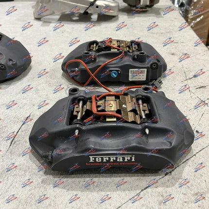 Ferrari California Brake Set, Calipers & Pads, Set of 4, Gray, OEM