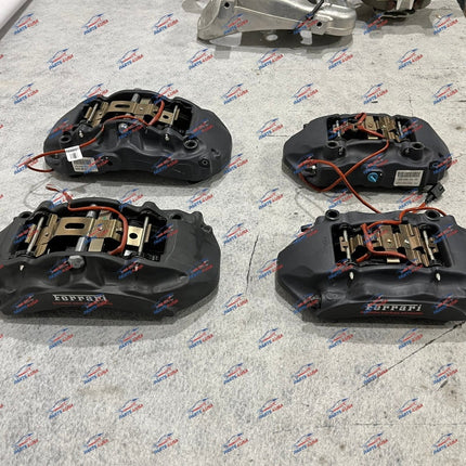 Ferrari California Brake Set, Calipers & Pads, Set of 4, Gray, OEM