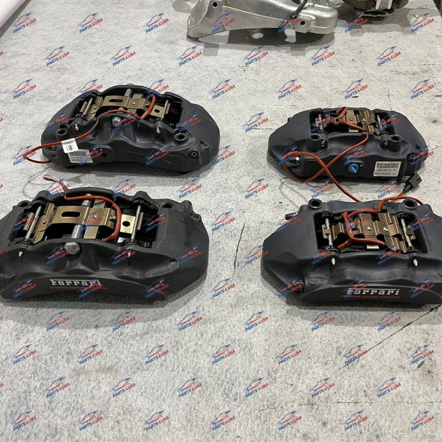 Ferrari California Brake Set, Calipers & Pads, Set of 4, Gray, OEM