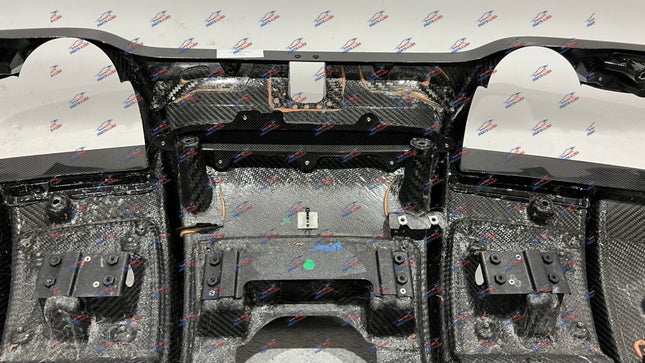 Ferrari F8 Tributo Rear Bumper with Carbon Rear Diffuser, OEM, Part Number: 985984431