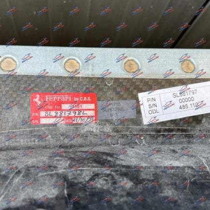 Ferrari F8 Tributo Side Skirt, Carbon Fiber, Left + Right, Primed, OEM, Part Numbers: 985881796/985881797