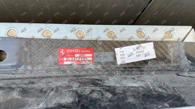 Ferrari F8 Tributo Side Skirt, Carbon Fiber, Left + Right, Primed, OEM, Part Numbers: 985881796/985881797