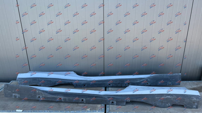 Ferrari F8 Tributo Side Skirt, Carbon Fiber, Left + Right, Primed, OEM, Part Numbers: 985881796/985881797