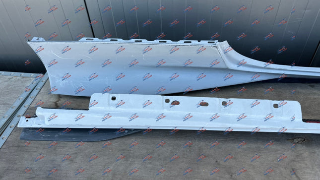Ferrari F8 Tributo Side Skirt, Carbon Fiber, Left + Right, Primed, OEM, Part Numbers: 985881796/985881797