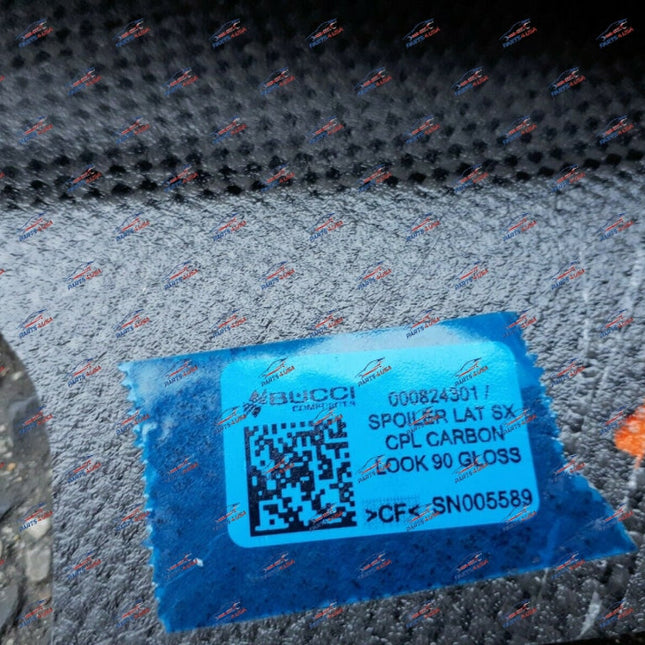 Ferrari 488 Pista Left Lateral Spoiler, Carbon Fiber, OEM, Part Number 824301, view 6