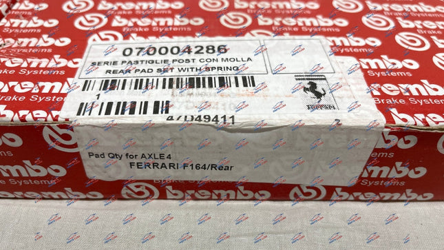 Ferrari Portofino Rear Pad Set with Springs, OEM, Part Number 70004286