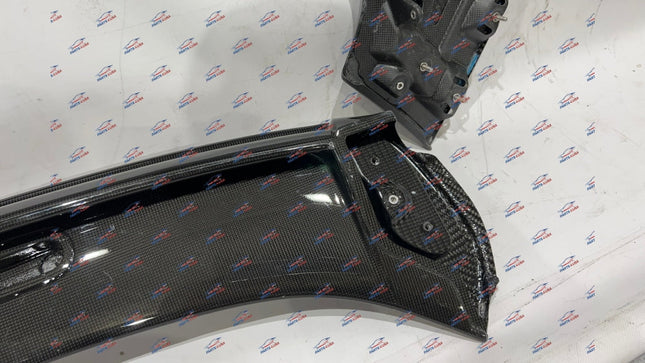 Ferrari SF90 Fiorano Package Rear Spoiler, Carbon Fiber, Glossy, OEM, Part Number: 898531