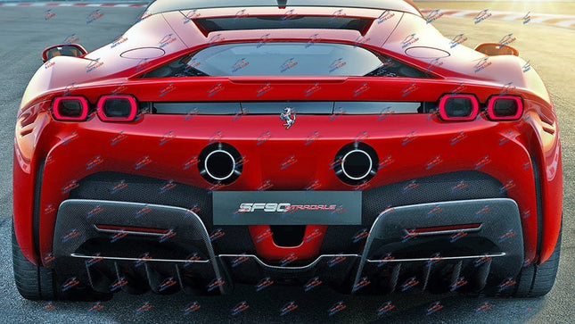 Ferrari SF90 Stradale/Spider Rear Diffuser, Carbon Fiber, OEM, Part Number 949365