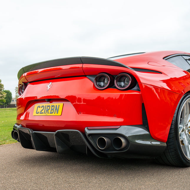 Ferrari 812 Superfast carbon fibre diffuser detail