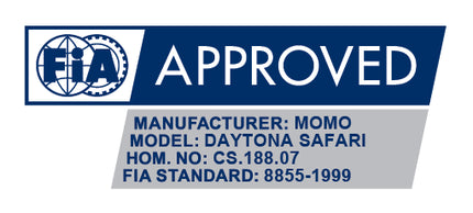 MOMO Daytona EVO FIA 8855-1999 homologation certificate