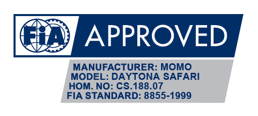 MOMO Daytona EVO FIA 8855-1999 homologation certificate