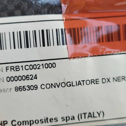 Ferrari 488 Pista Complete Air Outlet Duct Insert, Rear Bumper, Carbon, OEM, Part Number: 865303, 767076, 865309, 767072