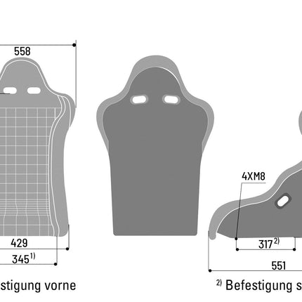 Sparco Legend Racing Seat dimensions