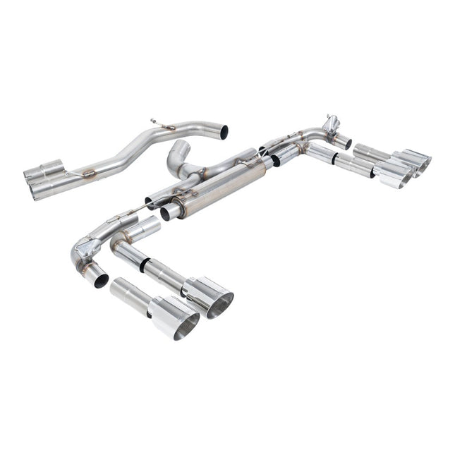 Milltek SSXAU1019 Cat-Back Race Exhaust 3.15" Polished GT-115 Tips for Audi S3 8Y 2.0 TFSI (2020+)