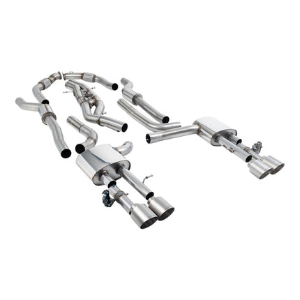 Milltek Sport Cat-Back Exhaust with Brushed Titanium GT-115 Tips for Audi S8 D5 (SSXAU1062)