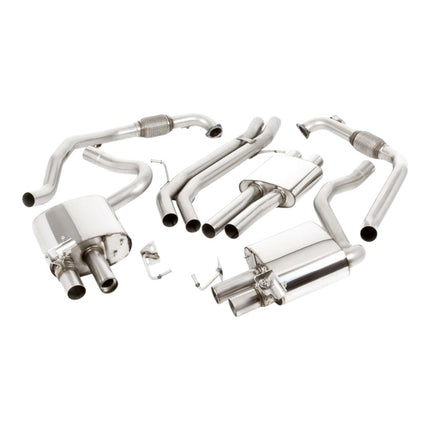 Milltek SSXAU1077 Cat-Back Exhaust 2.5" (Burnt Titanium GT-90 Trims) for Audi S4 RHD (B9) 2016+