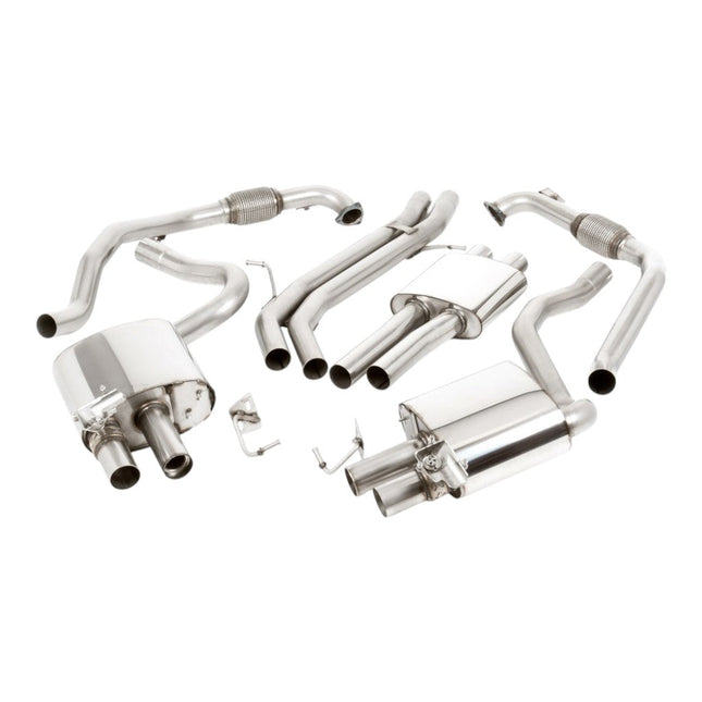 Milltek SSXAU1103 Cat-Back Exhaust (Carbon JET-100 Trims) for Audi S4 RHD (B9)