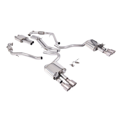 Milltek SSXAU1122 Cat-Back Exhaust 2.5" Brushed Titanium GT-100 Trims for Audi S5 (B9)