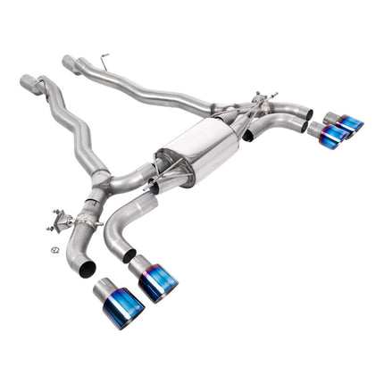 Milltek SSXBM1177 Filter-Back Exhaust 3.15" (Blue Titanium GT-100 Trims) for BMW M5 / M5 Competition (F90)