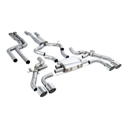 Milltek Sport Downpipe-Back Exhaust 3.15" (Polished GT-115 Trims) for BMW X3M / X3M Comp Pre-LCI (G01) - SSXBM1198
