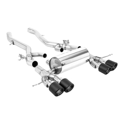 Milltek SSXBM1280 Axle-Back Exhaust 3" Carbon JET-115 Trims for BMW M2 (G87) OPF/GPF