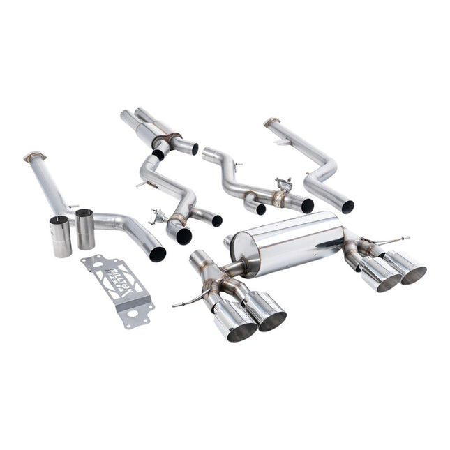 Milltek SSXBM1286 Cat-Back Exhaust 3" (Polished GT-115 Trims) for BMW M2 (G87) OPF/GPF