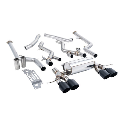 Milltek SSXBM1292 Cat-Back Exhaust 3" (Cerakote Black GT-115 Trims) for BMW M2 (G87) OPF/GPF