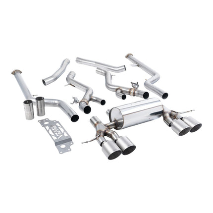 Milltek Sport Cat-Back Exhaust 3" (Brushed Titanium GT-115 Trims) for BMW M2 (G87) OPF/GPF - SSXBM1293