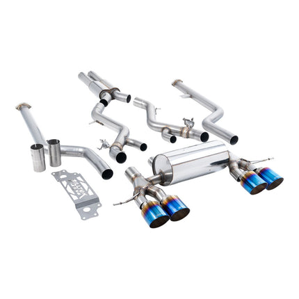 Milltek Sport Cat-Back Exhaust with Blue Titanium GT-115 Tips for BMW M2 G87 Non-OPF GPF (SSXBM1314)