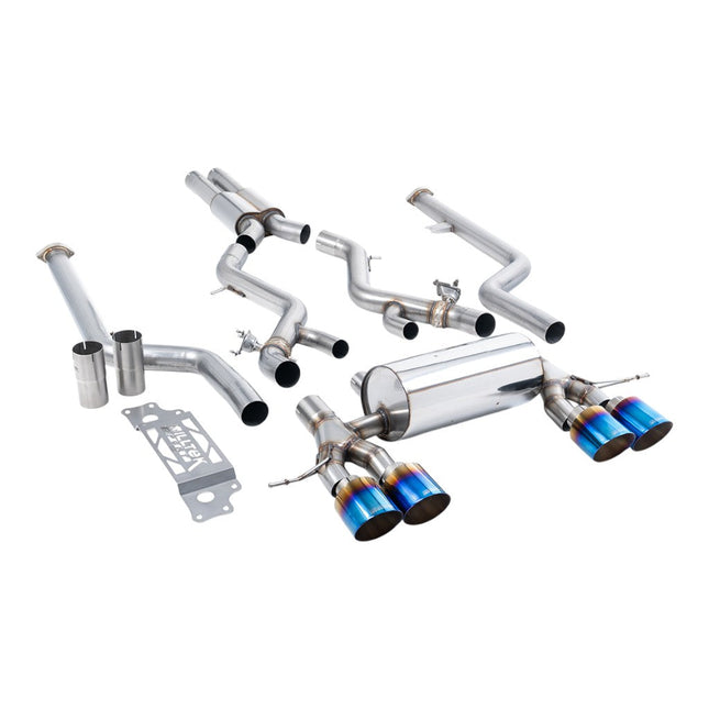 Milltek Sport Cat-Back Exhaust with Blue Titanium GT-115 Tips for BMW M2 G87 Non-OPF GPF (SSXBM1314)