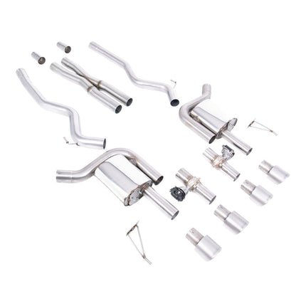 Milltek SSXFD427 Cat-Back Exhaust (Brushed Titanium GT-100 Tips) for Ford Mustang GT 5.0L Fastback (S650)