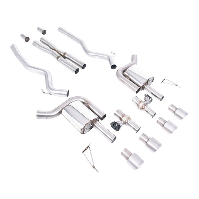 Milltek SSXFD427 Cat-Back Exhaust (Brushed Titanium GT-100 Tips) for Ford Mustang GT 5.0L Fastback (S650)