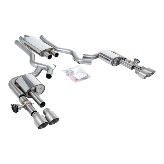 Milltek SSXFD436 Cat-Back Exhaust 2.76" (Brushed Titanium GT-100 Trims) for Ford Mustang 2.3L Fastback (S650) 2024+