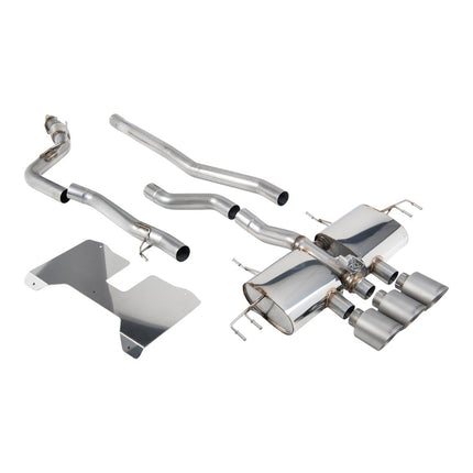 Milltek SSXHO277 Cat-Back Exhaust 3" Brushed Titanium GT-115 Trims for Honda Civic Type R FL5 (2022+)
