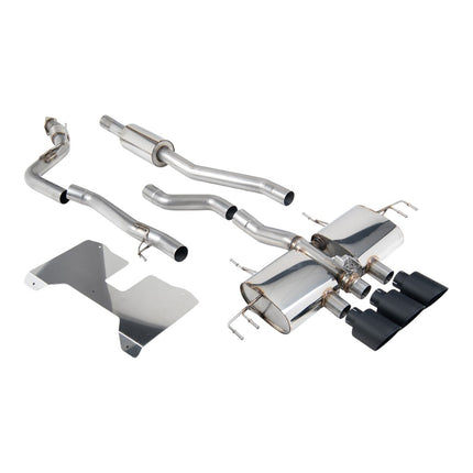 Milltek SSXHO283 Cat-Back Exhaust 3" Cerakote Black GT-115 Trims for Honda Civic Type R FL5 (2022+)