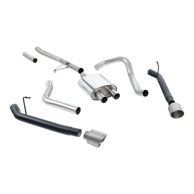 Milltek SSXJP108 Cat-Back Exhaust with Brushed Titanium GT-115 Tips for Jeep Gladiator 3.6 JT (2020+)
