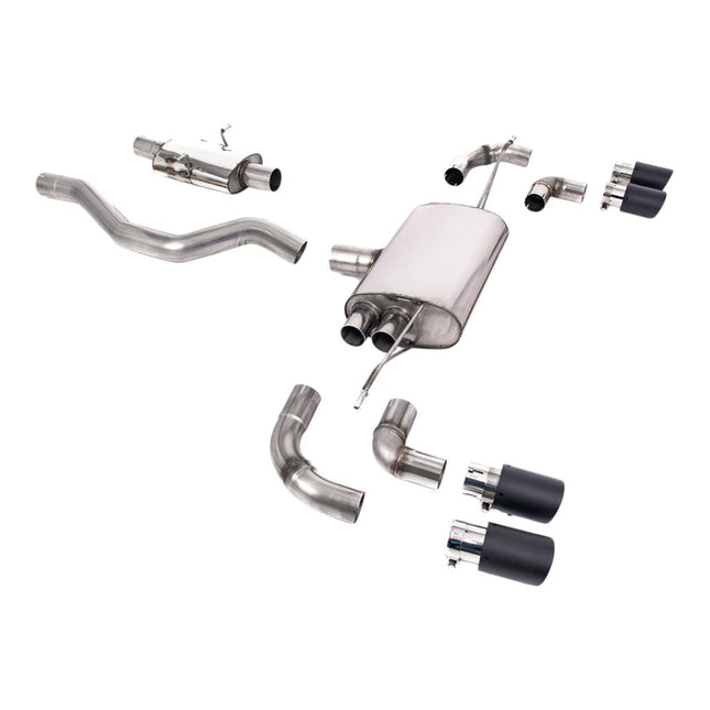 Milltek SSXLR144 Filter-Back Exhaust 3" Carbon Jet 90 Trims for Land Rover Defender 90 P300 / P400e (2020+)
